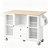 Kitchen Island with Locking Wheels, Portable Rolling Kitchen Island Cart