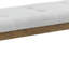 Dafne Walnut Oak Dining Bench In Light Grey Fabric With Tufting