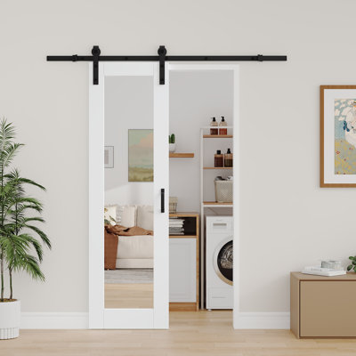 Porte de grange en bois massif 1-Lite