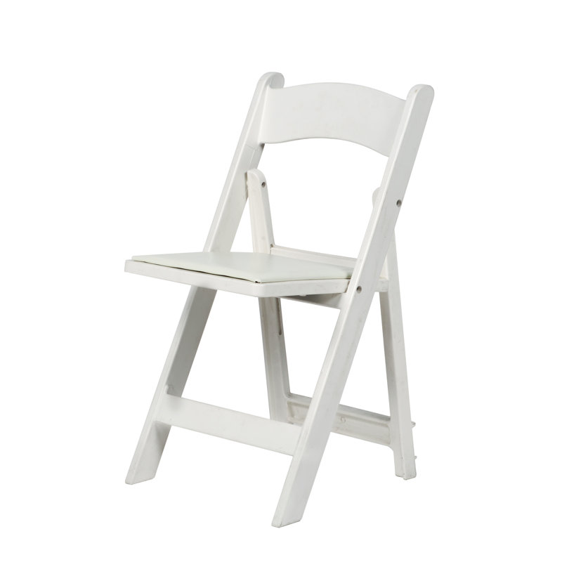 Chaise pliante en résine, Blanc