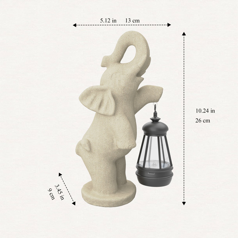 Water Resistant Resin Garden Statue, Beige