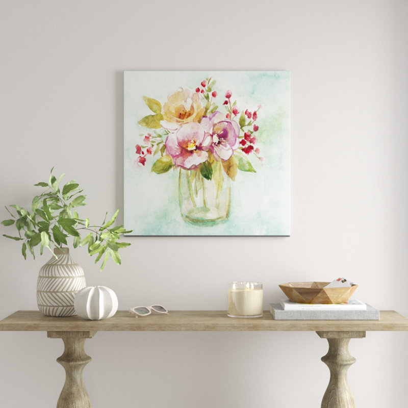 « summer pansy », peinture, H 40 po x l 40 po x P 1,5 po, Toile tendue