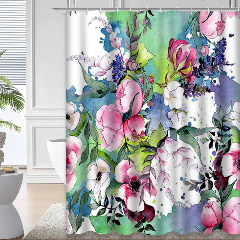 Rideau de douche Bouquet Floral, L 72 po x l 84 po