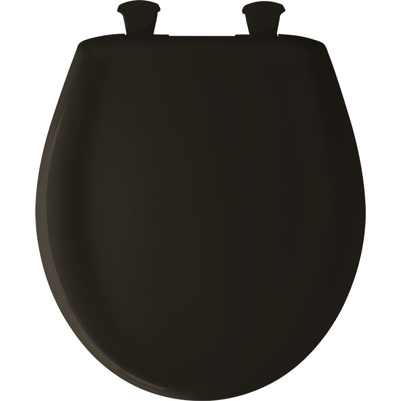 Siège de toilette rond en plastique, Espresso brun