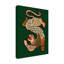 Art mural sur toile tendue «Art Asiantiger Green» Arty Guava pour le salon, la chambre à coucher ou le bureau - 14 x 19-1614640792