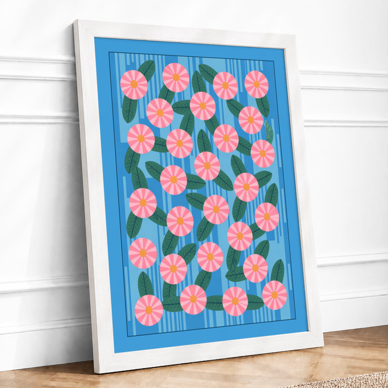 Carnation Garden Botanical - Framed Print, A3 - 42.0 x 29.7 cm, White