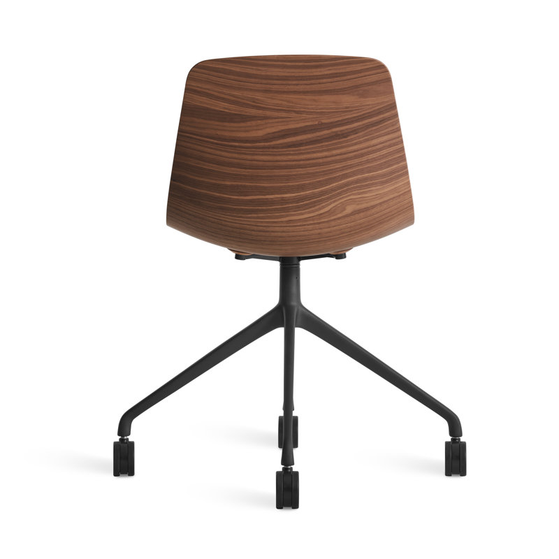 Clean Cut Task Chair, Walnut/Black