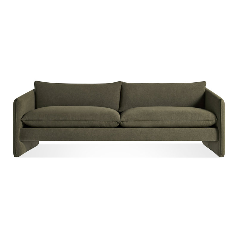 Softmore Sofa, Kvadrat Guest Fatigue Polyester, 34" H x 96" W x 40" D
