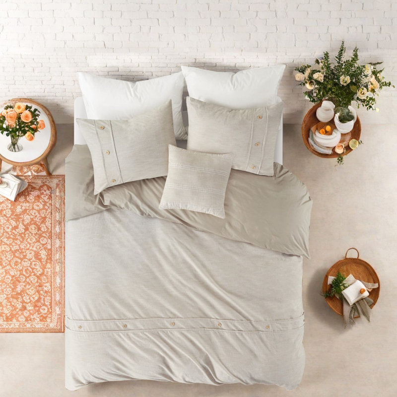 Premium Comfort Organic Cotton Bedding Sets, Natural Design For Home