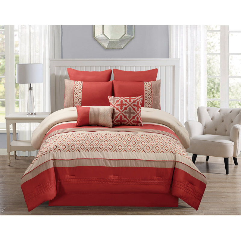  Microfiber 6 Piece Comforter Set, Queen Comforter + 5 Additional Pieces