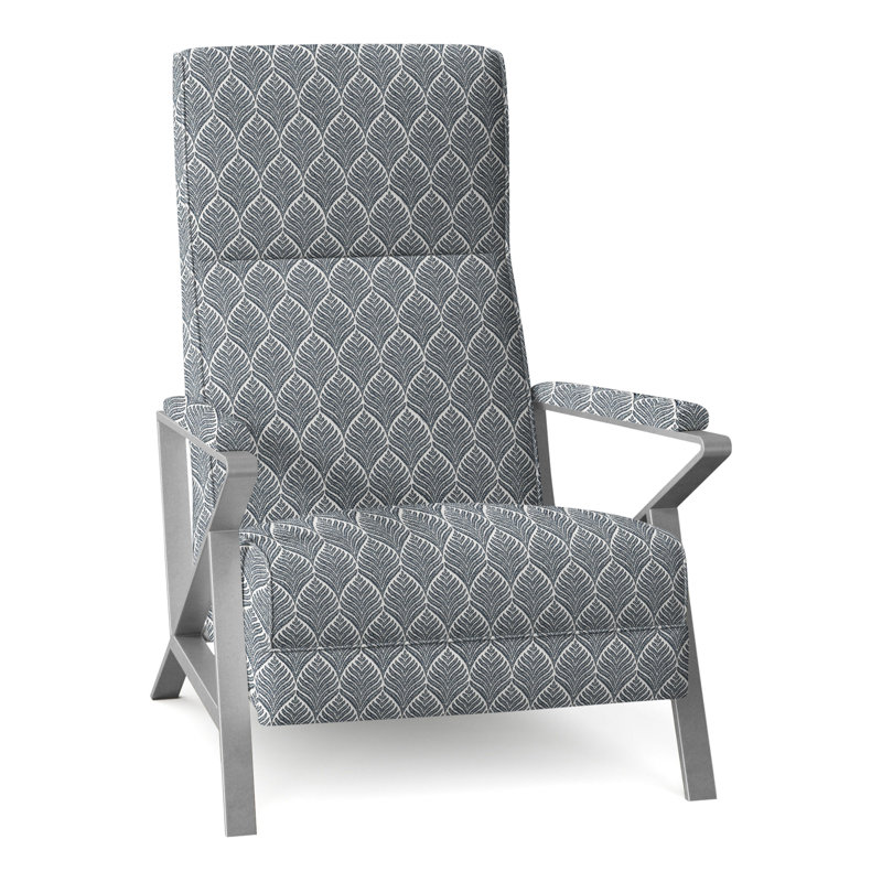 Infinity Recliner, Brushed Nickel, Perigold Linnaeus Indigo