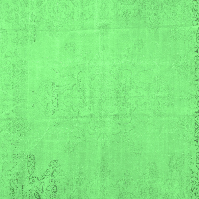 Tapis oriental en laine / polyester tissé à la machine Broadalbin, Carré 6 pi