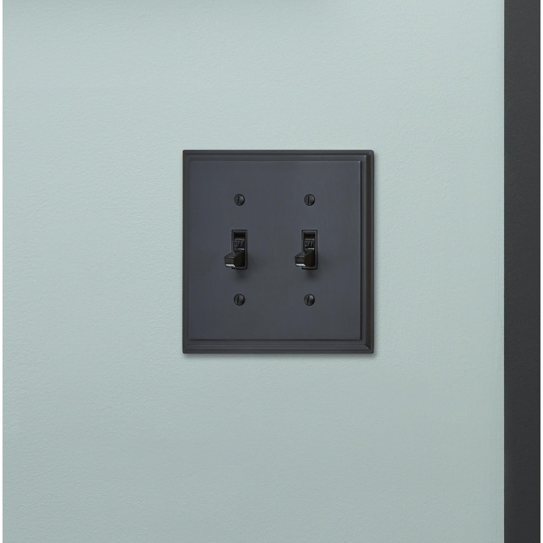 Mulholland 2-Gang Toggle Light Switch Wall Plate Amerock 