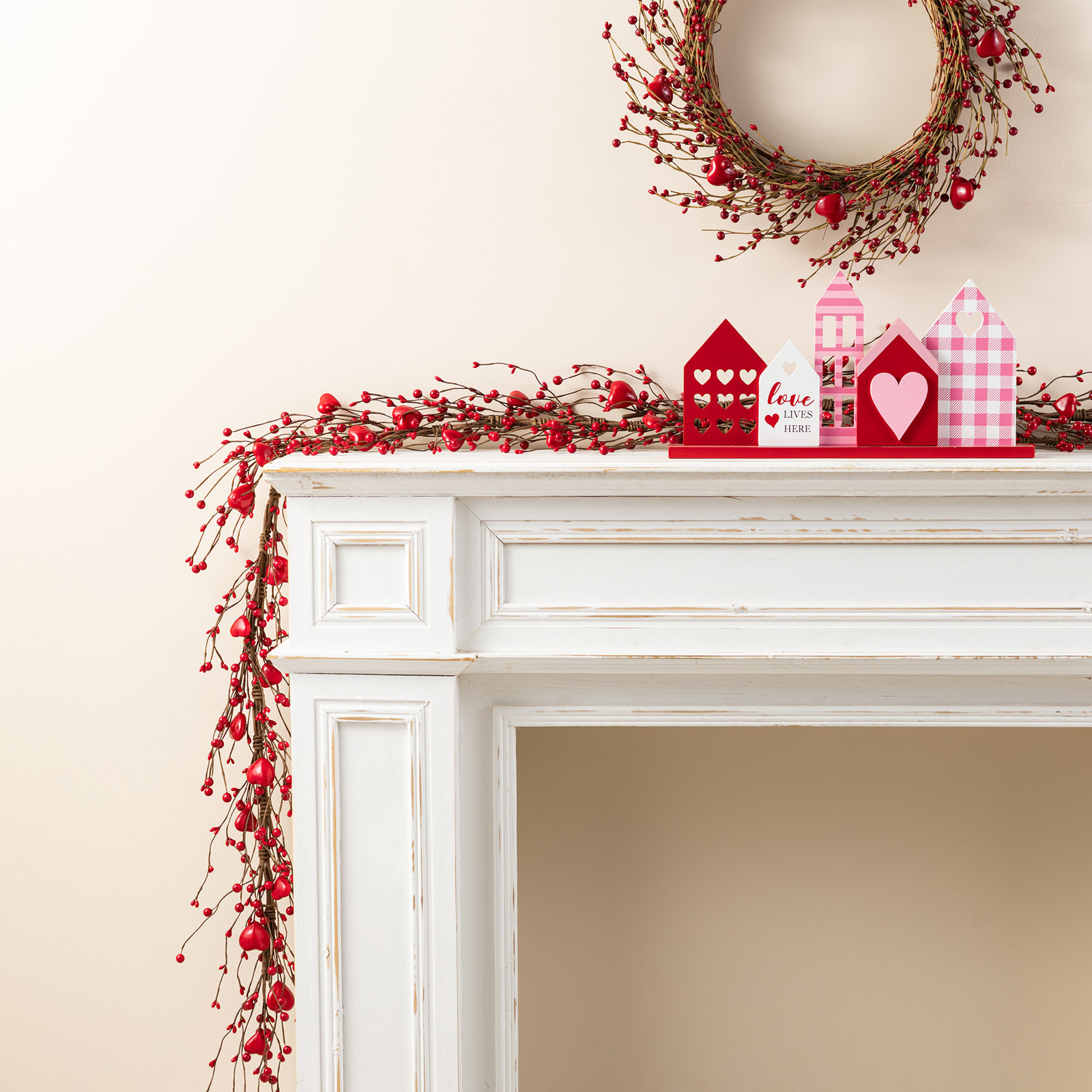 72" Berry Valentine's Day Garland