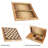 3-in-1 Chess, Backgammon, and Checkers Set – Wooden Board Game Set Folds for Practical Storage and Transport – Travel Board Games 