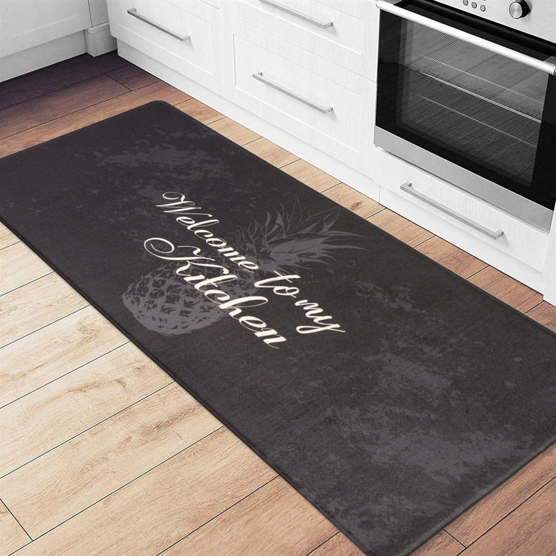 Tapis anti-fatigue Agosto Welcome, Rectangle 1 pi 6 po x 3 pi 11 po, Noir