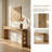 62" Long Wood Rectangle Console Table