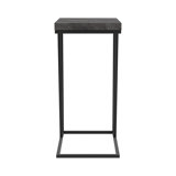 Rustic Grey And Sandy Black Rectangle Accent Table