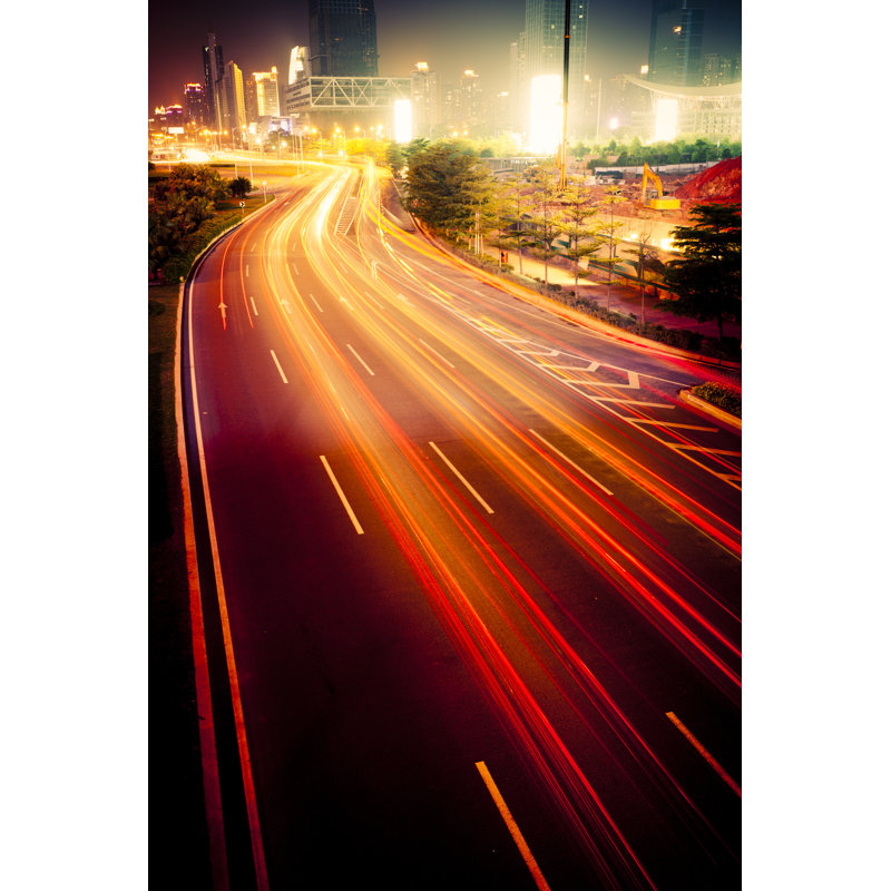 Traffic On A Busy Freeway - Wrapped Canvas Print, 91cm H x 61cm W