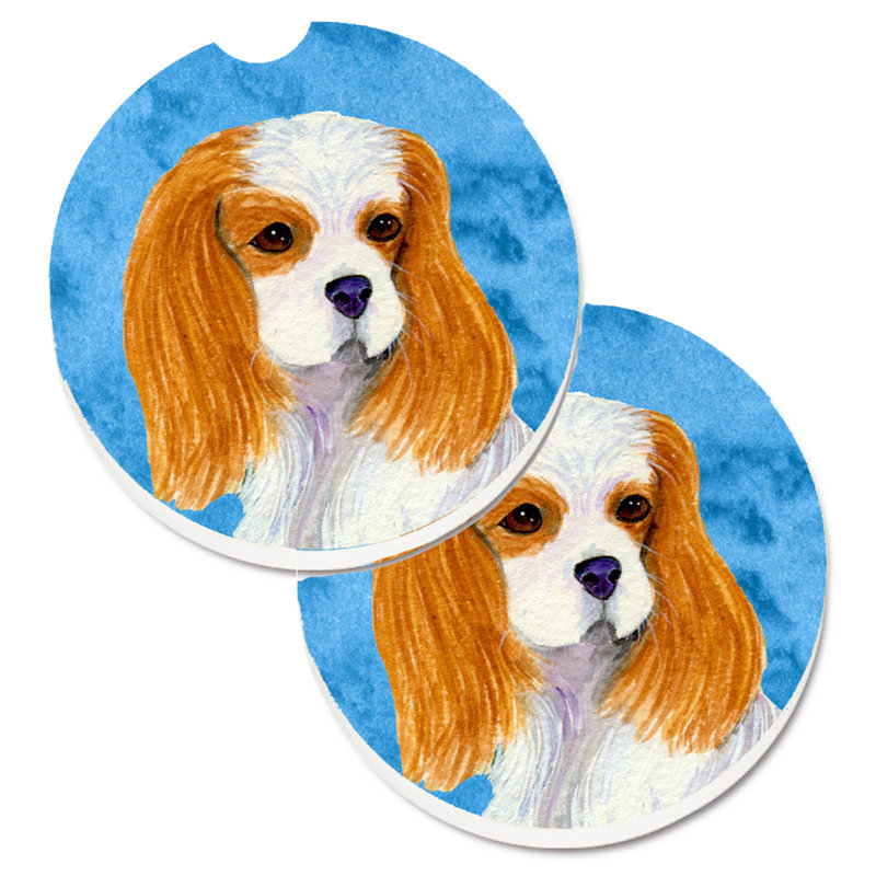Sous-verre barbu collie voiture, Brun cavalier Spaniel