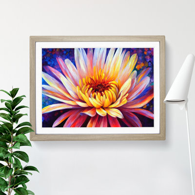 A Chrysanthemum Flower - Framed Print