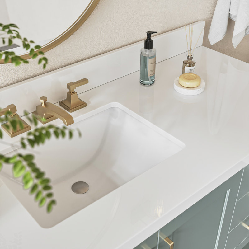 Magnolia Bath Vanity Rectangular Basin S061SWQ, Vintage Green, Rectangular
