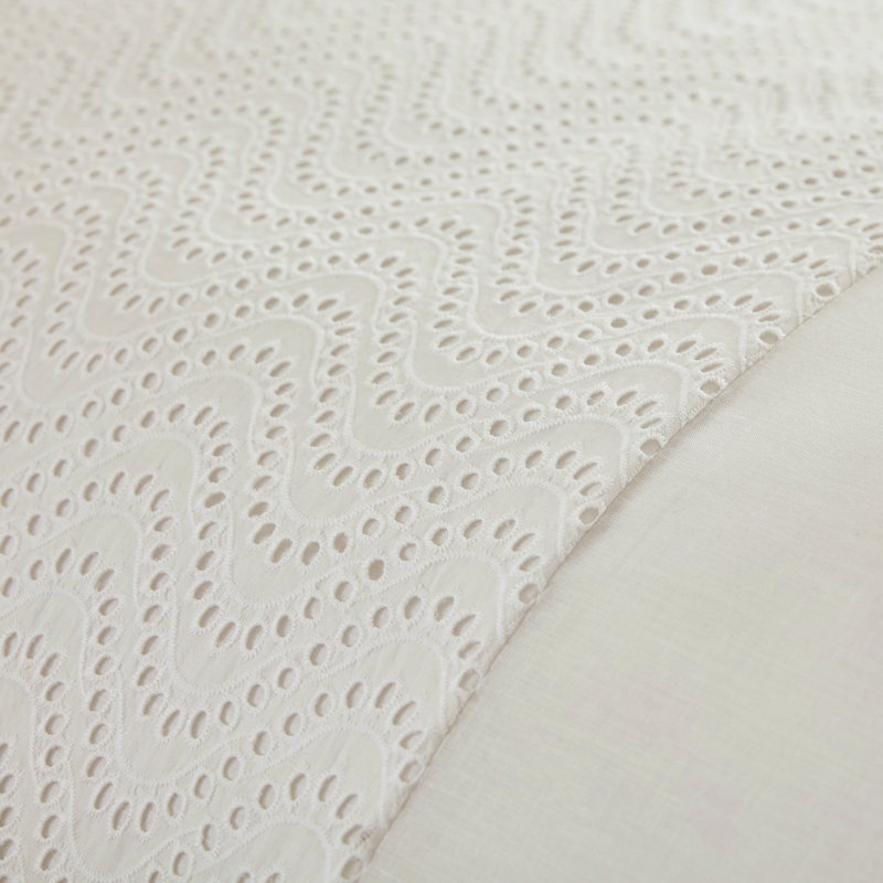 Margo Embroidery Cotton Duvet Cover Set, Kingsize Duvet Cover Set + 2 Pillowcases