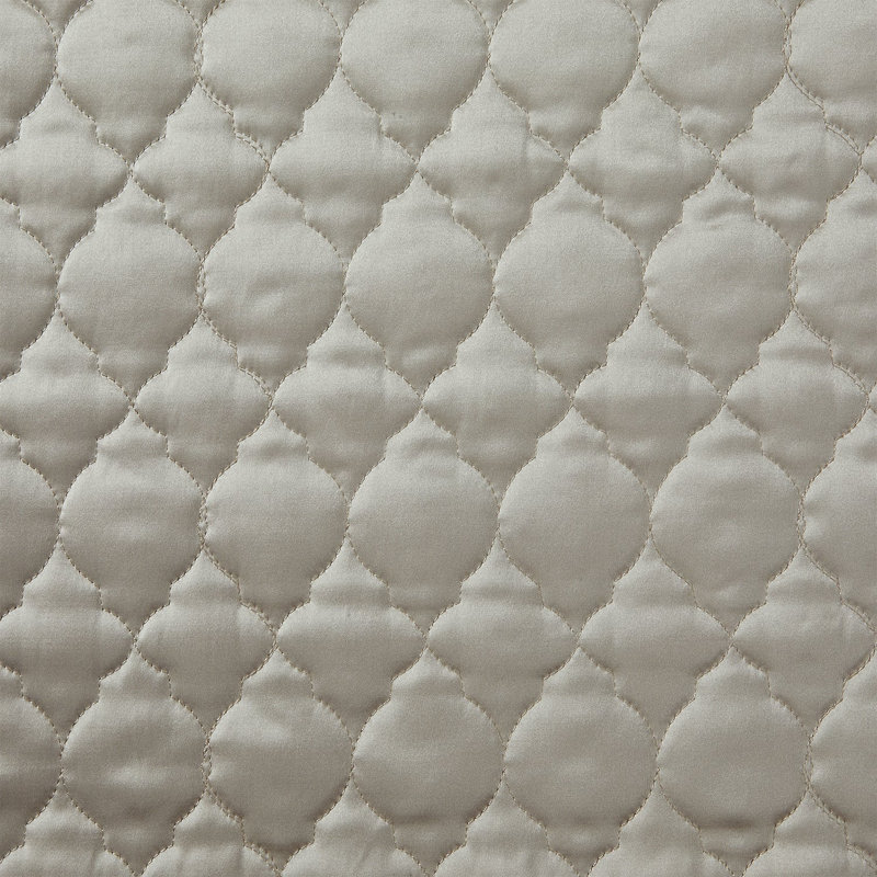 Champagne Satin Embroidered Standard Pillow Sham