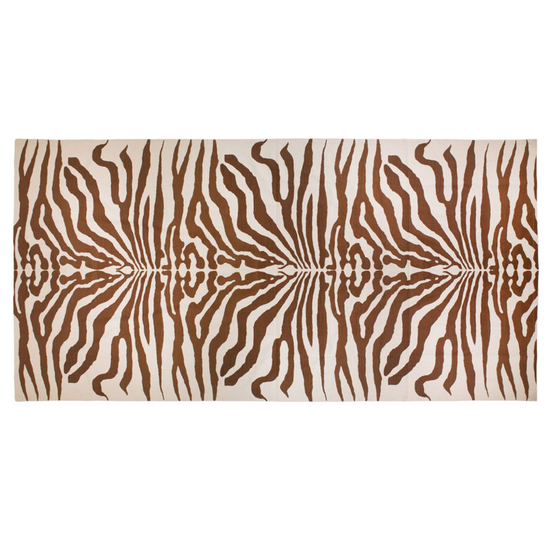 Nappe en coton à imprimé animal 1, 60 po x 90 po, Brun