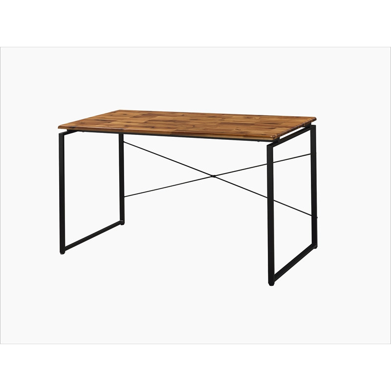 Oak & Black Finish Writing Desk