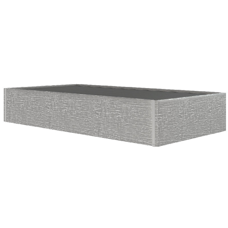 Sapan Upholstered Bed, Metallic Silver, Twin