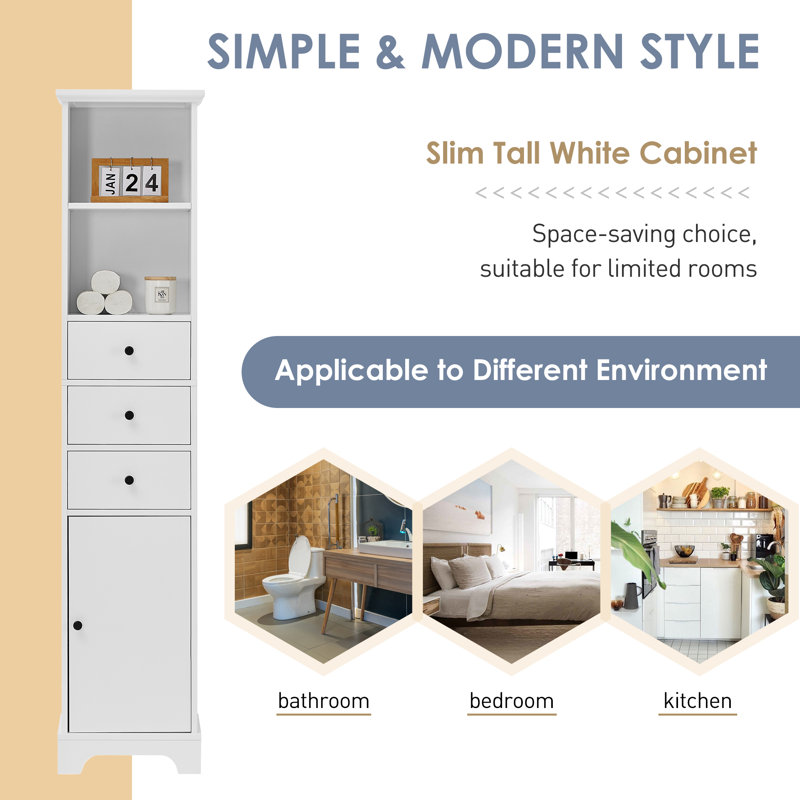 Wildon Home® Lettie Freestanding Linen Cabinet & Reviews | Wayfair