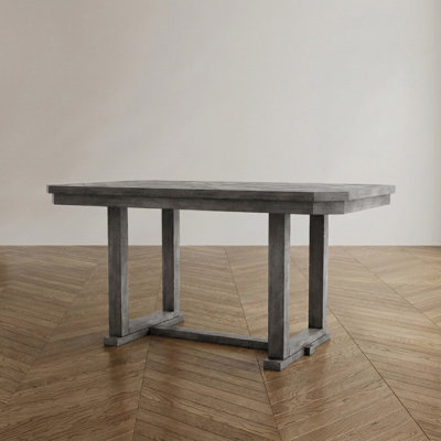Bruun Rectangular Solid Wood Top with Solid Wood Base Dining Table
