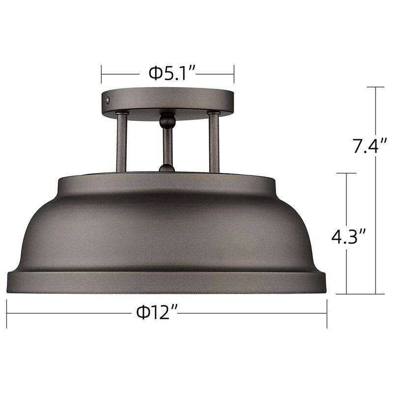 Semi Flush Mount, Oil Rubbed Bronze