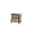 Table de chevet à finition argent antique / champagne avec rangement, mobilier de table de chevet | Idée de cadeau