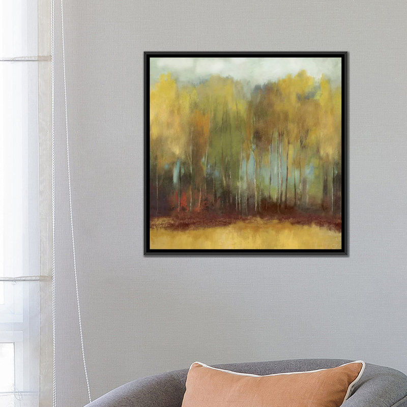 «Whisper Fields» par PI Studio - Estampe numérique sur toile tendue avec châssis, H 18 po x l 18 po x P 1,5 po, Pas de tapis
