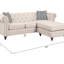 Canapé modulaire réversible en tissu beige