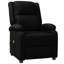 Fauteuil de massage Vidaxl en similicuir noir