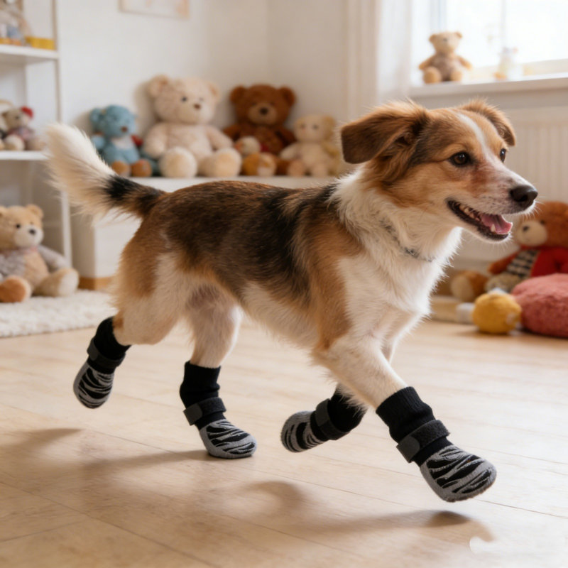 Chaussettes antidérapantes et imperméables pour chien, pointure M, noir, m