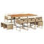  Grand ensemble de salle à manger de jardin pliable PE en rotin beige-1842922994-1842922999