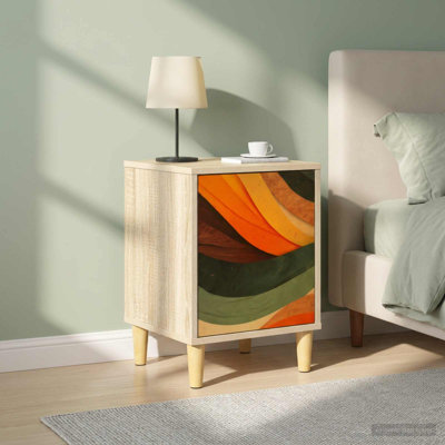  Bedside Cabinet Sonoma Oak Engineered Wood Nightstand Bedroom Furniture