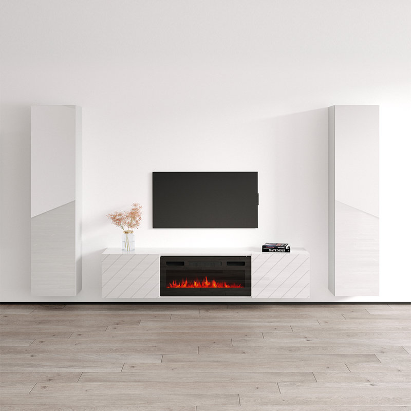Meuble audio-vidéo Luxe FL-FL 103,6 po Luxe, Blanc