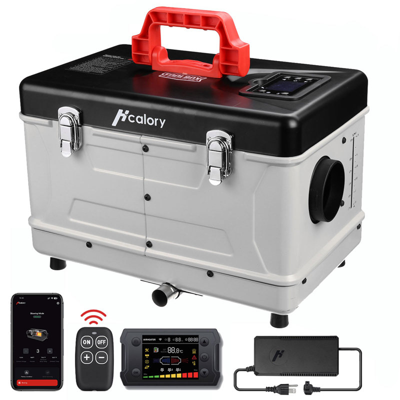 8KW Diesel Heater, 5L Toolbox Compact 2S Portable Diesel Air Heater 110V/12/24V All in One Fast Heating with App Control, Altitude Mode and Automatic Start and Stop for RV Garage Camper 2025 Upgraded