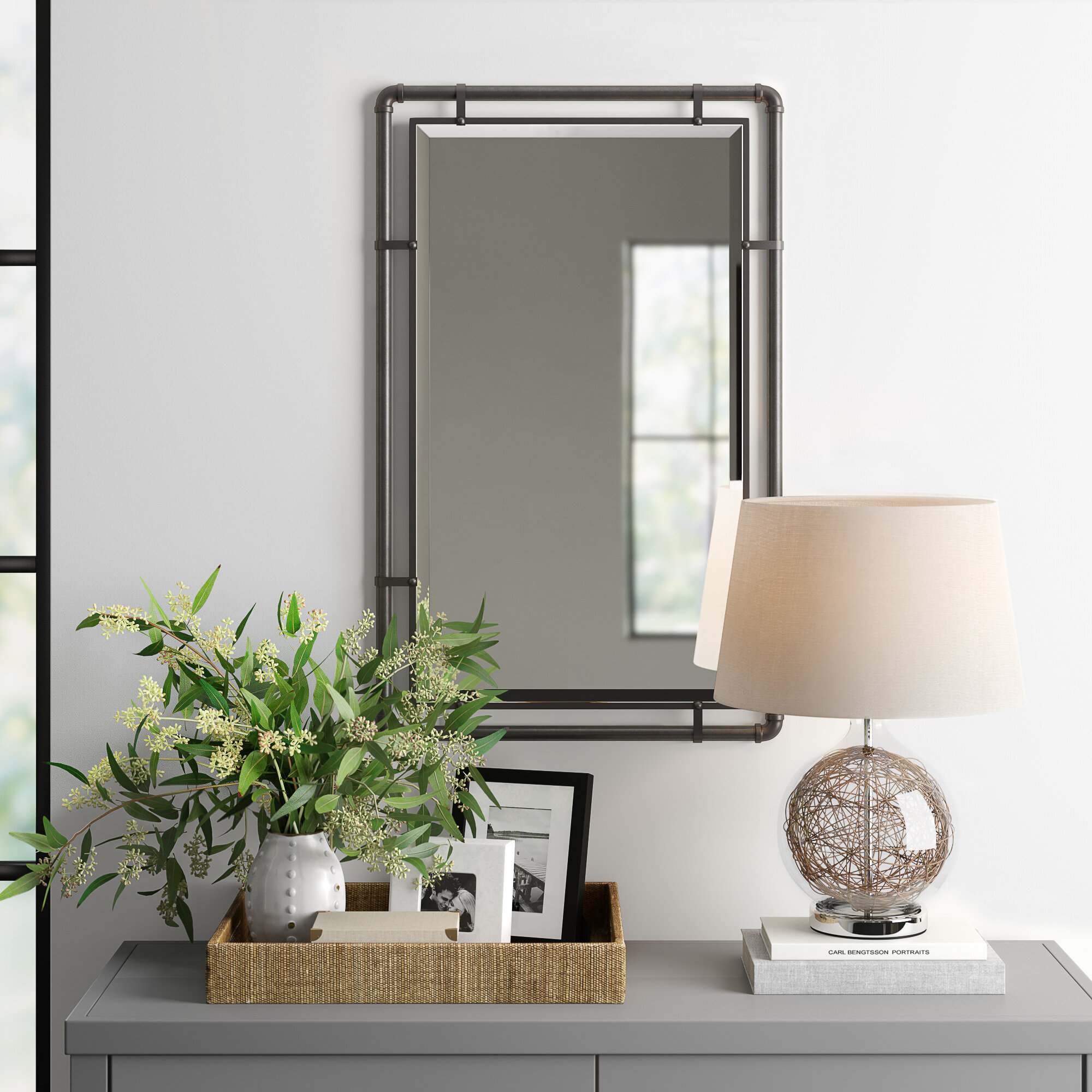 Trent Austin Design® Alves Rectangle Metal Wall Mirror  Reviews Wayfair