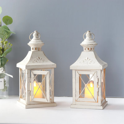 Set Of 2 Decorative Candle Lantern