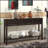Rustic Entryway Console Table, 60" Long Sofa Table with two Different Size Drawers and Bottom Shelf for Storage-920545587