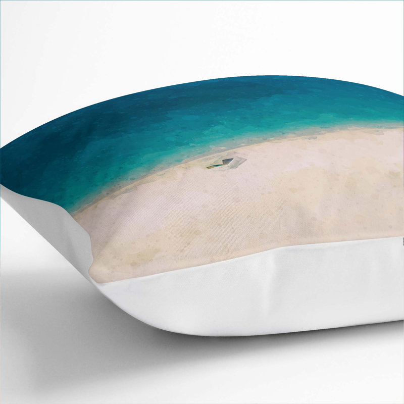 Square Throw Cushion, 55cm H x 55cm W x 20cm D, White