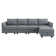 Manusite L-Shaped Reversible Modular Sectional Couch with Storage Ottoman