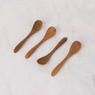 Farmhouse Pottery 7 PC Wooden Little Spoon Set - Brown