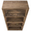 Bibliothèque de bureau, H 48 po, stratifié brun, 3 tablettes réglables et 1 tablette inférieure fixe à 5 niveaux en brun, grand rangement pour la maison